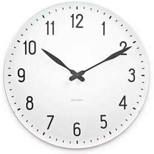 Reloj de Pared Arne Jacobsen Station - Ø48 cm - Blanco/Negro Reloj de Pared Arne Jacobsen Station - Ø48 cm - Blanco/Negro