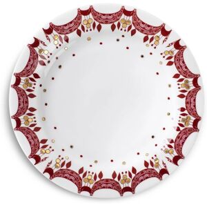 Świąteczny talerz Bjørn Wiinblad Ø20 cm w Czerwieni i Złocie Świąteczny talerz Bjørn Wiinblad Ø20 cm w Czerwieni i Złocie