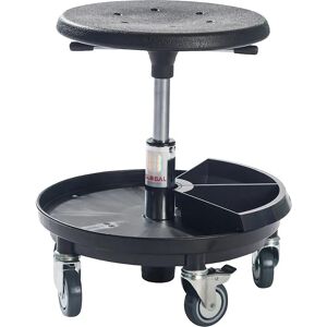 Taburete de taller ajustable con bandeja de herramientas - Negro Taburete de taller ajustable con bandeja de herramientas - Negro