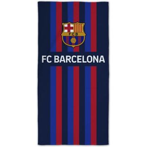 Blå bomullshandduk FC Barcelona - 70x140cm - Logo & Ränder Blå bomullshandduk FC Barcelona - 70x140cm - Logo & Ränder