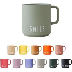 Design Letters Grön Mugg - Leende - One Size - Porcelain Cup Design Letters Grön Mugg - Leende - One Size - Porcelain Cup