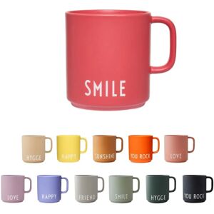 Design Letters Kopp - Smil - Rød - One Size - Kopp Design Letters Kopp - Smil - Rød - One Size - Kopp