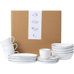 Broste Copenhagen Salt Juego de Porcelana Hecho a Mano - Vajilla para 4 Broste Copenhagen Salt Juego de Porcelana Hecho a Mano - Vajilla para 4