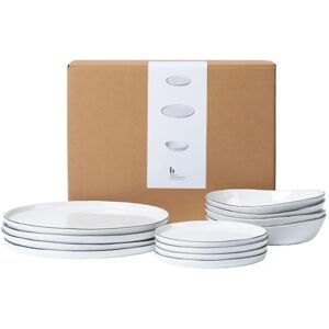 Broste Copenhagen Salt Juego de vajilla de porcelana hecha a mano - 12 piezas Broste Copenhagen Salt Juego de vajilla de porcelana hecha a mano - 12 piezas