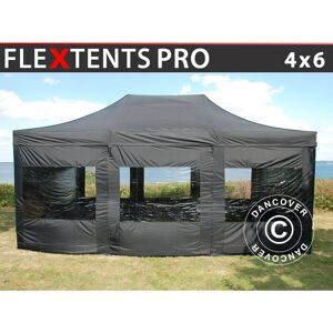 Tenda pieghevole Dancover 4x6m nera con 8 lati Tenda pieghevole Dancover 4x6m nera con 8 lati