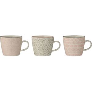 Bloomingville Cécile 3-teiliges Keramiktassen-Set - Elegantes Blumenmuster Bloomingville Cécile 3-teiliges Keramiktassen-Set - Elegantes Blumenmuster