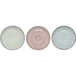 Bloomingville Patrizia Colorful Hand-painted Dessert Plates - Set of 3 Bloomingville Patrizia Colorful Hand-painted Dessert Plates - Set of 3