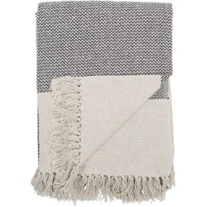 Bloomingville - Light Gray Cotton Throw Blanket - 160x130 cm Bloomingville - Light Gray Cotton Throw Blanket - 160x130 cm