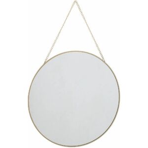 Espejo de Pared Redondo Dorado con Cadena - Bloomingville Espejo de Pared Redondo Dorado con Cadena - Bloomingville