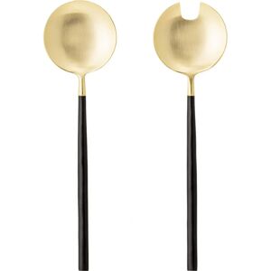 Bloomingville Juego de cubiertos para ensalada - Acero inoxidable, Oro, Negro Bloomingville Juego de cubiertos para ensalada - Acero inoxidable, Oro, Negro