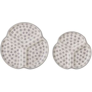 Bloomingville Elsa Plate - Grey Serving Plate with 3 Sections Bloomingville Elsa Plate - Grey Serving Plate with 3 Sections