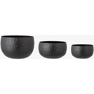 Bloomingville Abisha Plant Pot Set - Svart - Moderne hagedekorasjon Bloomingville Abisha Plant Pot Set - Svart - Moderne hagedekorasjon