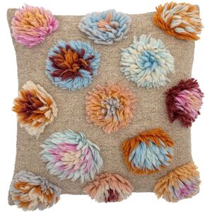 Bloomingville Somma Blauer Wollblumen Dekokissen - Dekoration Bloomingville Somma Blauer Wollblumen Dekokissen - Dekoration