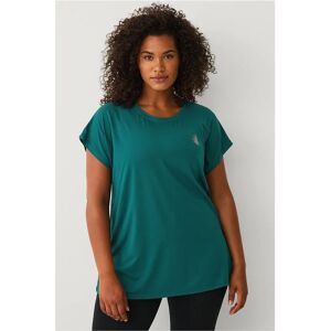 Zizzi Modell ABasic One S/S - Grønn T-skjorte for Kvinner Zizzi Modell ABasic One S/S - Grønn T-skjorte for Kvinner