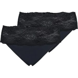 Zizzi Modell - Stringtruser lCara 2-pakning - Svart - 58 Kvinner Zizzi Modell - Stringtruser lCara 2-pakning - Svart - 58 Kvinner
