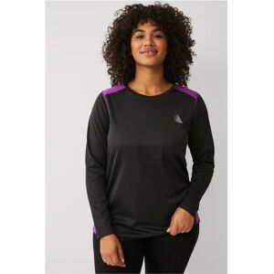 Zizzi - Modell aSnow L/S Blouse - Svart - Top Zizzi - Modell aSnow L/S Blouse - Svart - Top