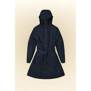 Rains W3 Navy - Waterproof Trench Coat - Lightweight & Soft Rains W3 Navy - Waterproof Trench Coat - Lightweight & Soft