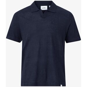 Les Deux Emmanuel Polo Knit Blå Top - Top Les Deux Emmanuel Polo Knit Blå Top - Top