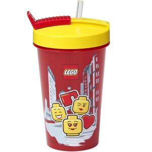 Lego Storage Vandflaske - 500ml - Klar rød / Klar gul - Sport Lego Storage Vandflaske - 500ml - Klar rød / Klar gul - Sport