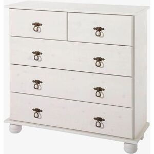 Loft24 Fania 82 Cm Valkoinen pigmentoitu mäntylaatikosto - Chest of drawers Loft24 Fania 82 Cm Valkoinen pigmentoitu mäntylaatikosto - Chest of drawers