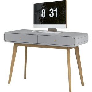 Loft24 Cassie Gråt Skrivebord - 2 Skuffer - Moderne Design Loft24 Cassie Gråt Skrivebord - 2 Skuffer - Moderne Design