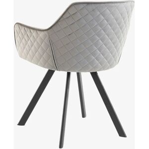 Loft24 Nina Spisebordstol - Diamantquiltet - Metallramme Loft24 Nina Spisebordstol - Diamantquiltet - Metallramme