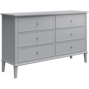 Dorel Home Franklin Cómoda de 6 Cajones - MDF Gris Dorel Home Franklin Cómoda de 6 Cajones - MDF Gris