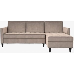 L-formet sofa Dorel Home Presley - Polstret i velourstoff L-formet sofa Dorel Home Presley - Polstret i velourstoff