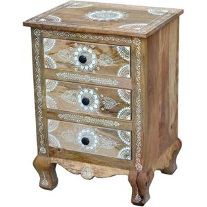 Loft24 Sharma Ruskea Yöpöytä - 3 laatikkoa Loft24 Sharma Ruskea Yöpöytä - 3 laatikkoa