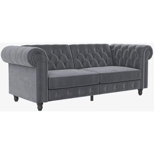 Dorel Home Felix Sovesofa - Velour, 236cm, Antrasitt Dorel Home Felix Sovesofa - Velour, 236cm, Antrasitt