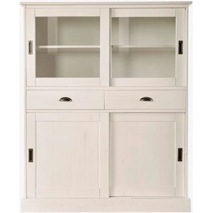 HOME AFFAIRE Schröder - Weißes Highboard mit Glastüren HOME AFFAIRE Schröder - Weißes Highboard mit Glastüren