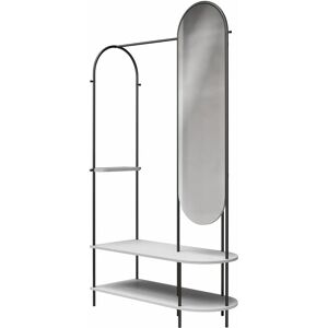 CosmoLiving by Cosmopolitan Anastacia Wardrobe - Open, Black, Mirror CosmoLiving by Cosmopolitan Anastacia Wardrobe - Open, Black, Mirror