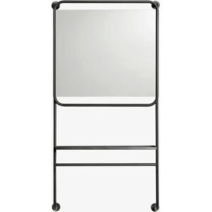Muubs Copenhagen 60 x 120 cm Svart Spegel med Hylla - Spegel med Hylla Muubs Copenhagen 60 x 120 cm Svart Spegel med Hylla - Spegel med Hylla