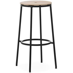 Normann Copenhagen Circa Barstol - Svart stål / Eik - 75cm - Barstol Normann Copenhagen Circa Barstol - Svart stål / Eik - 75cm - Barstol