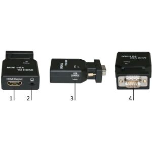 MicroConnect Mini VGA til HDMI Konverter - Videokonverter - VGA til HDMI - Kompakt MicroConnect Mini VGA til HDMI Konverter - Videokonverter - VGA til HDMI - Kompakt