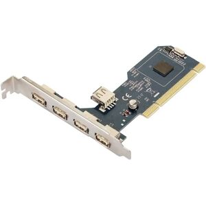 MicroConnect Carte PCI USB 2.0 4+1 Ports Grise - Carte d'interface USB MicroConnect Carte PCI USB 2.0 4+1 Ports Grise - Carte d'interface USB