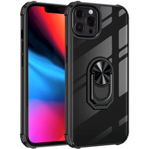 INCOVER iPhone 13 Pro Deksel - Klar / Svart - Støtdempende med Magnetisk Ring INCOVER iPhone 13 Pro Deksel - Klar / Svart - Støtdempende med Magnetisk Ring