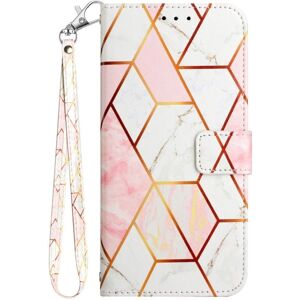 Nokia G60 Lædercover med Pung - Marmor - Pink / Hvid Nokia G60 Lædercover med Pung - Marmor - Pink / Hvid