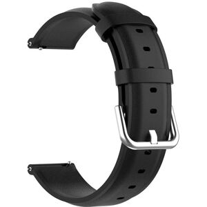 Incover 22mm Lær Smartwatch Rem - Svart Incover 22mm Lær Smartwatch Rem - Svart