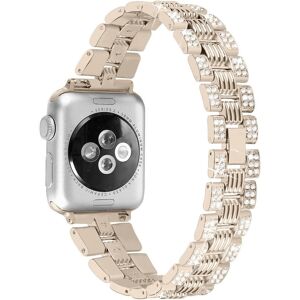 Apple Watch Gull Metall Rhinestone Armbånd - Tilbehør Apple Watch Gull Metall Rhinestone Armbånd - Tilbehør