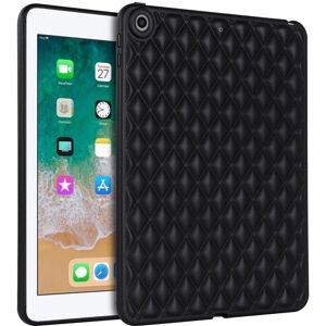 Fleksibelt plastdeksel for iPad 9.7 (2018-2017) / iPad Air / iPad Air 2 - Rombus design - Svart Fleksibelt plastdeksel for iPad 9.7 (2018-2017) / iPad Air / iPad Air 2 - Rombus design - Svart