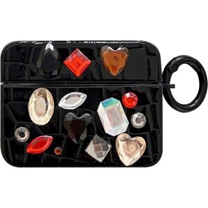 AirPods Pro 1. generasjons deksel - Krokodillemønster, Karabinhake, Tilpassede perler AirPods Pro 1. generasjons deksel - Krokodillemønster, Karabinhake, Tilpassede perler