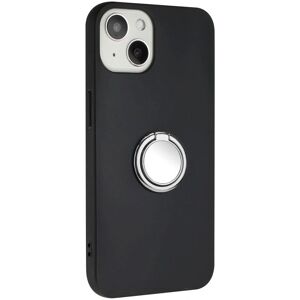 INCOVER myk plastikk dekse iPhone 15 med magnetisk ring - Svart Sølv Ring - Mobildeksel INCOVER myk plastikk dekse iPhone 15 med magnetisk ring - Svart Sølv Ring - Mobildeksel