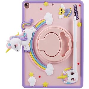 INCOVER iPad børnevenlig silikonecover med stander & tegneserie - Rosa INCOVER iPad børnevenlig silikonecover med stander & tegneserie - Rosa