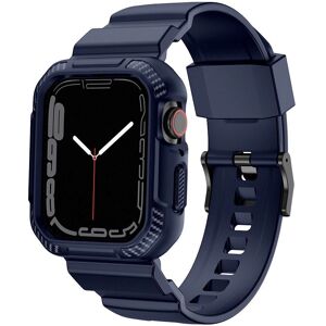 Plastdeksel og armbånd for Apple Watch 42/44/SE/45mm - Blå Plastdeksel og armbånd for Apple Watch 42/44/SE/45mm - Blå