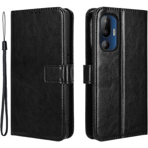 HTC U24 Pro (5G) - EIDERWOOD kunstlædercover med pung og stropp - Sort HTC U24 Pro (5G) - EIDERWOOD kunstlædercover med pung og stropp - Sort
