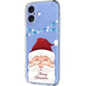 EIDERWOOD julecover i fleksibelt plast til iPhone 16 - Gennemsigtig / Julemand EIDERWOOD julecover i fleksibelt plast til iPhone 16 - Gennemsigtig / Julemand