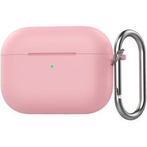 Apple AirPods Pro 3. generation silikonecover - Karabiner - Lyserød Apple AirPods Pro 3. generation silikonecover - Karabiner - Lyserød