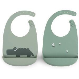 Done by Deer Baby Slabber - Grønn Croco 2-Pack Done by Deer Baby Slabber - Grønn Croco 2-Pack