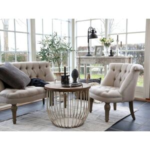 Chic Antique Kaffebord Sett - 2 Stk, Tredeksel, Antikkhvit Chic Antique Kaffebord Sett - 2 Stk, Tredeksel, Antikkhvit
